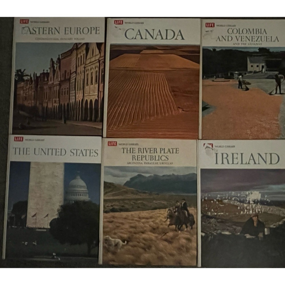 Vintage World Library by Life Lot of 6 Books Travel Library History